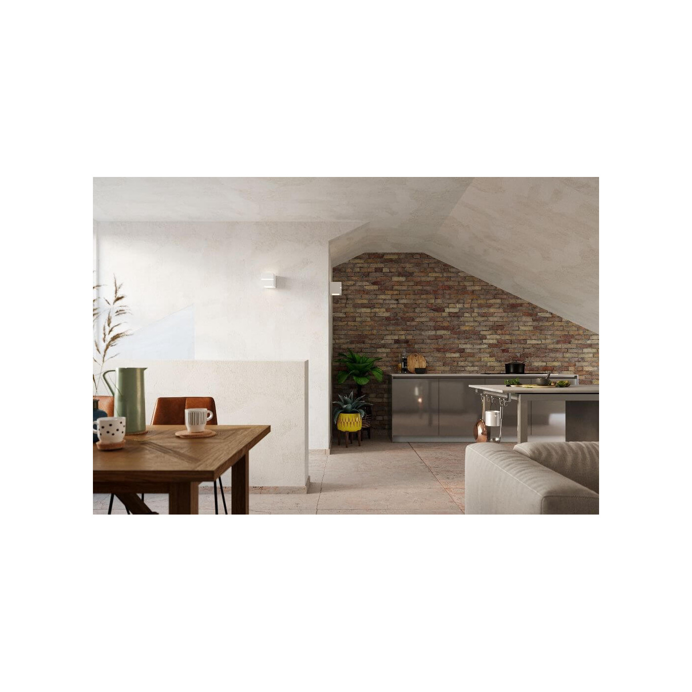 Kinkiet Ceramiczny Leo Line Biały SL.0230 Sollux