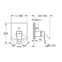 Bateria Wannowa Do Obsługi Dwóch Wyjść Wody Eurocube Brushed Hard Graphite 24062AL0 Grohe