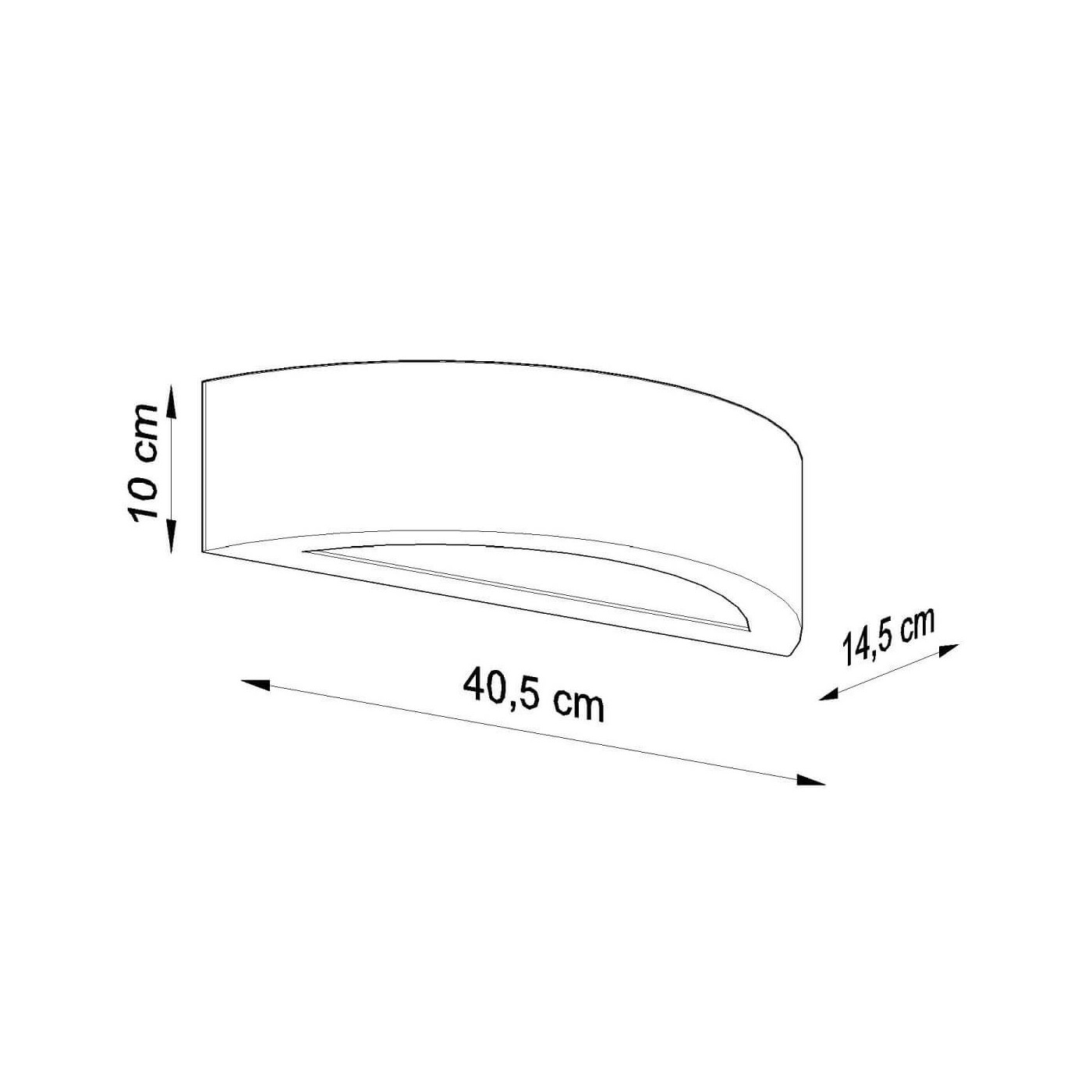 Kinkiet Ceramiczny Atena Biały SL.0001 Sollux