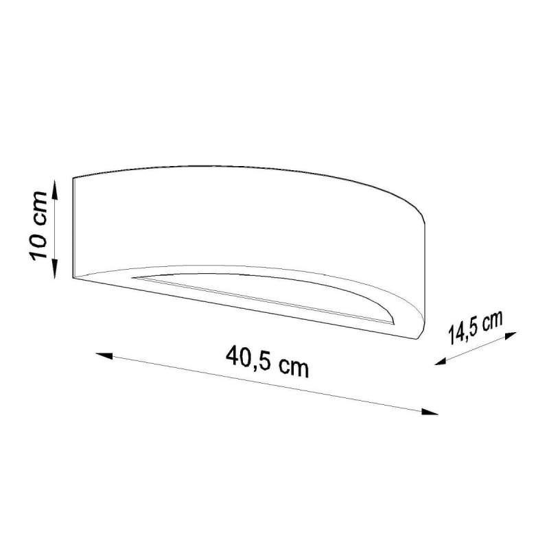 Kinkiet Ceramiczny Atena Biały SL.0001 Sollux