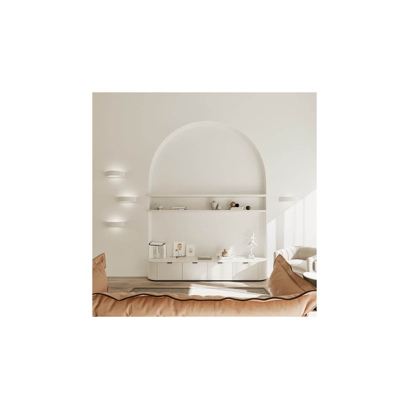 Kinkiet Ceramiczny Atena Biały SL.0001 Sollux