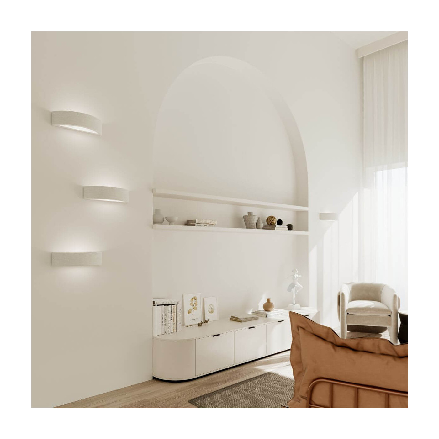 Kinkiet Ceramiczny Atena Biały SL.0001 Sollux