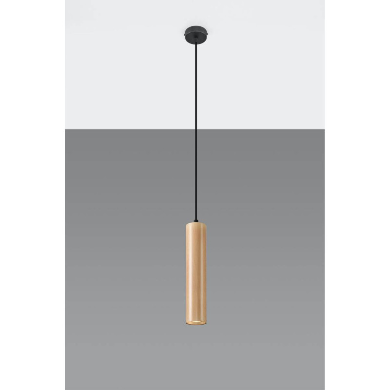 Lampa Wisząca Lino 1 Naturalne Drewno SL.0636 Sollux