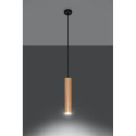 Lampa Wisząca Lino 1 Naturalne Drewno SL.0636 Sollux