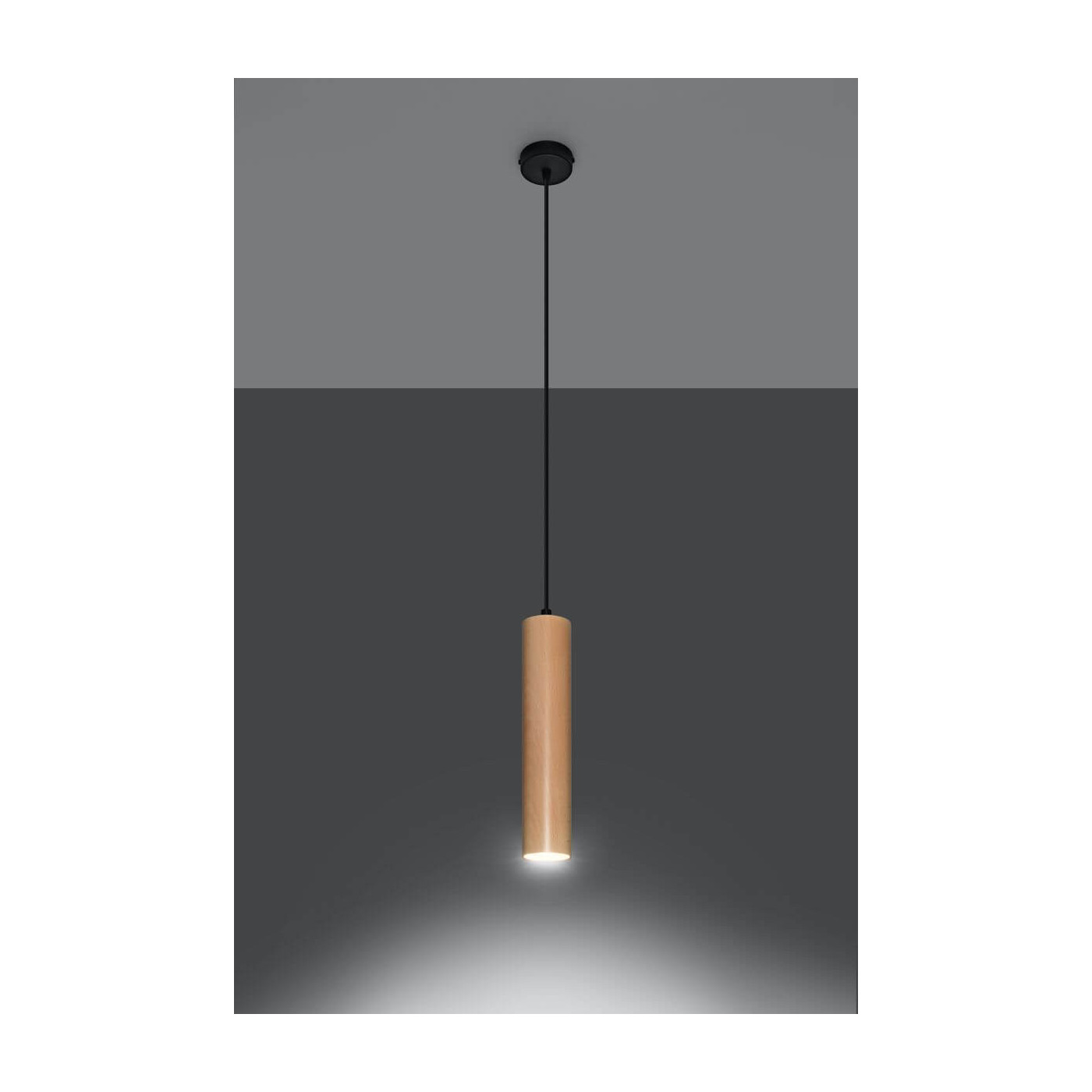 Lampa Wisząca Lino 1 Naturalne Drewno SL.0636 Sollux