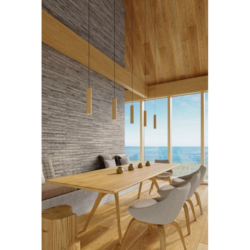 Lampa Wisząca Lino 1 Naturalne Drewno SL.0636 Sollux