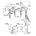 Bateria Wannowa 4-Otworowa Eurocube Brushed Hard Graphite 19897AL1 Grohe