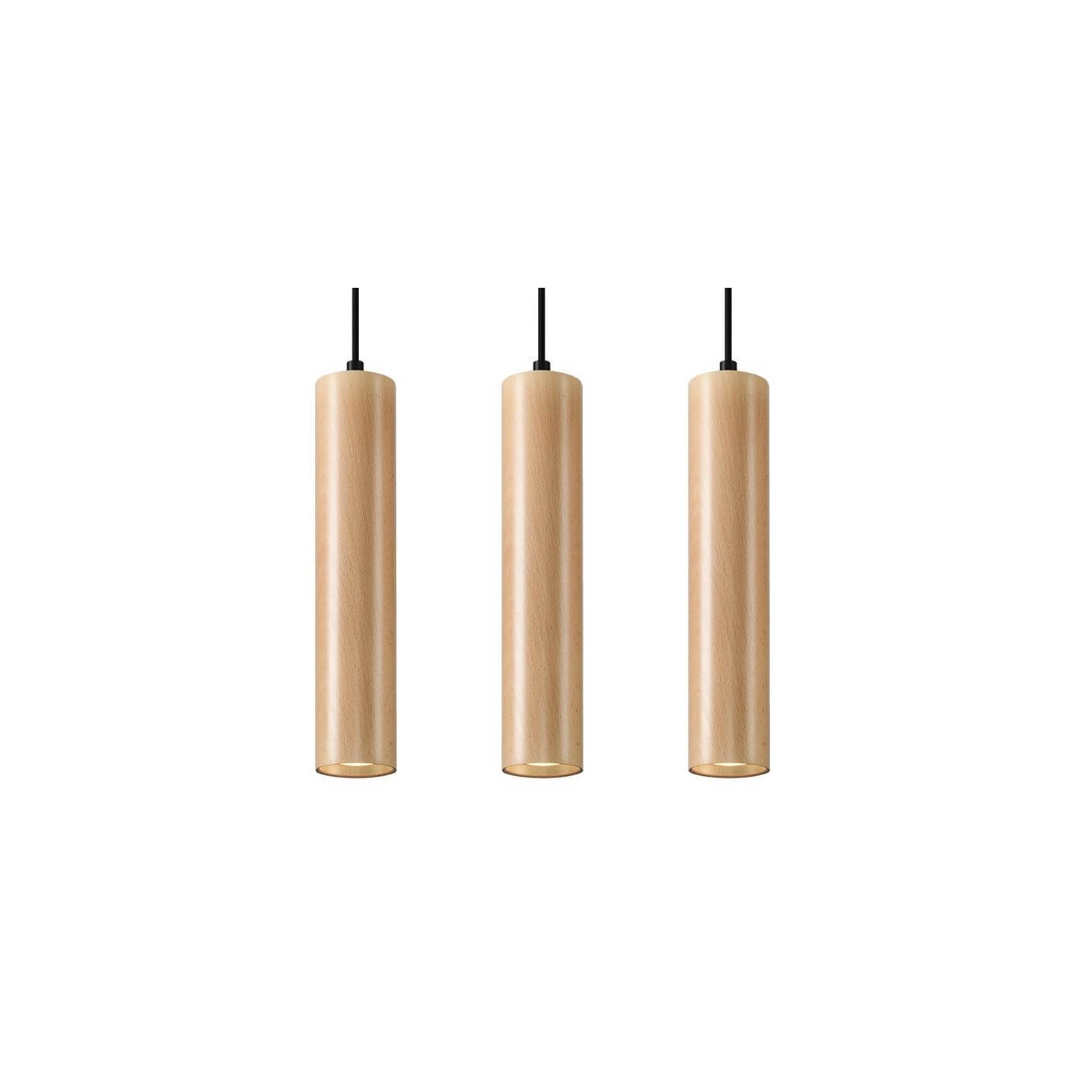 Lampa Wisząca Lino Naturalne Drewno 3 SL.0638 Sollux