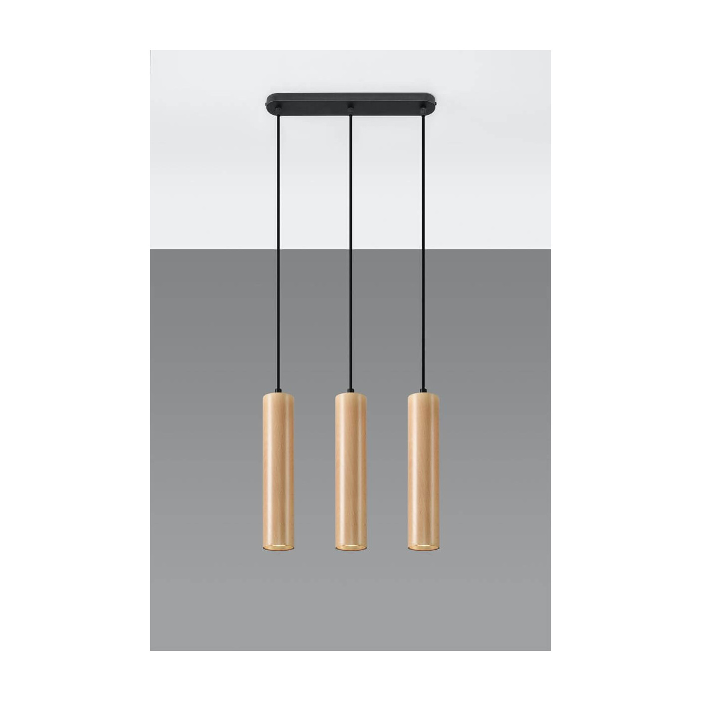 Lampa Wisząca Lino Naturalne Drewno 3 SL.0638 Sollux