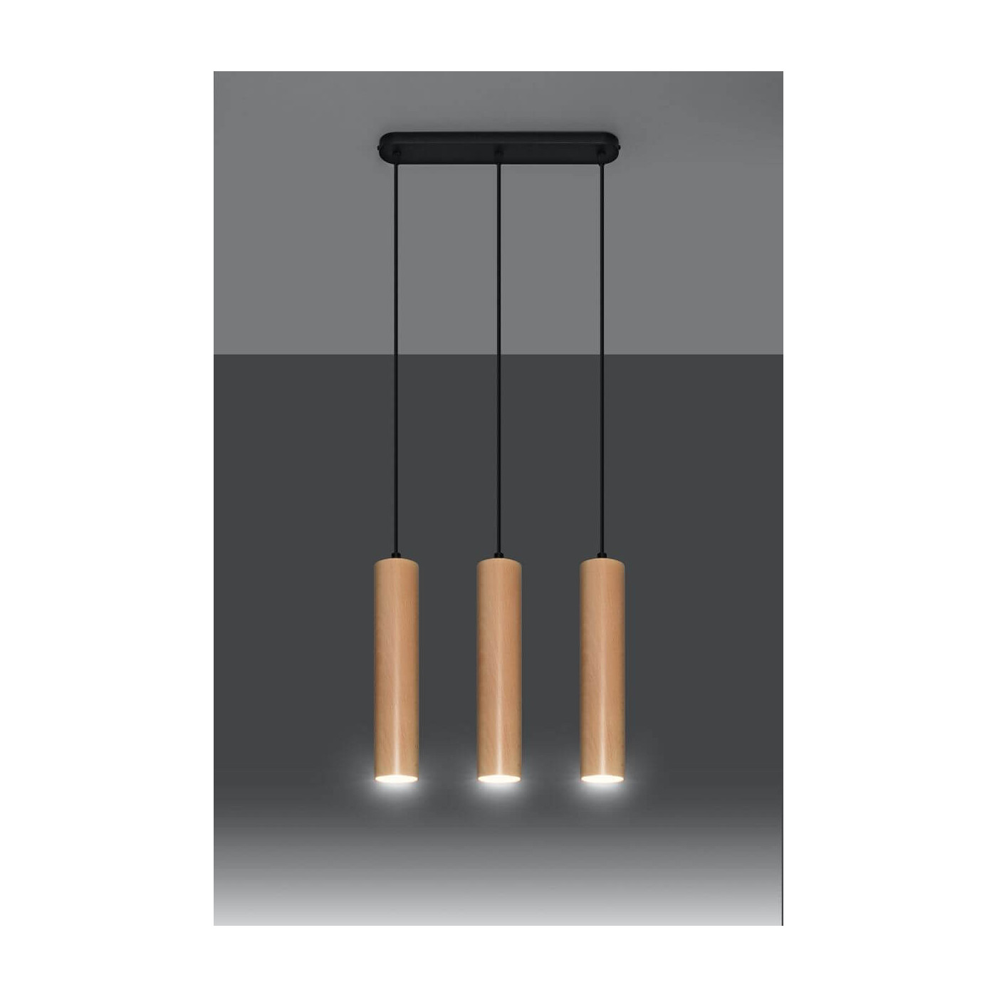 Lampa Wisząca Lino Naturalne Drewno 3 SL.0638 Sollux