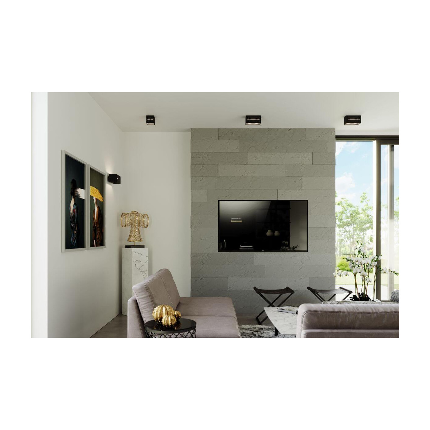 Kinkiet Lobo Czarny SL.0204 Sollux