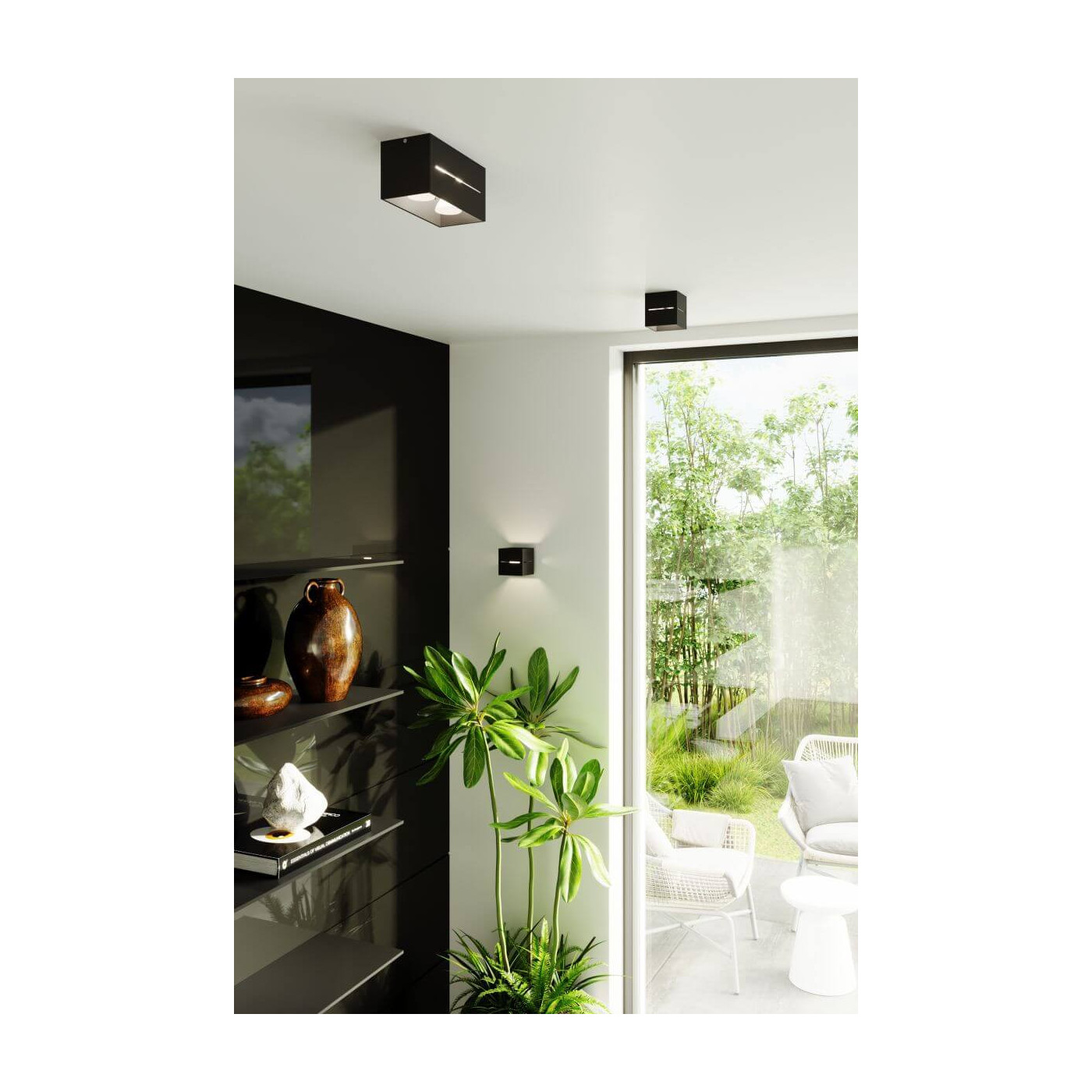 Kinkiet Lobo Czarny SL.0204 Sollux