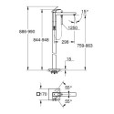 Bateria Wannowa Wolnostojąca Eurocube Brushed Hard Graphite 23672AL1 Grohe