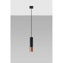 Lampa Wisząca Loopez 1 Czarny/Miedziany SL.0946 Sollux