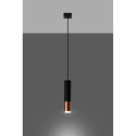 Lampa Wisząca Loopez 1 Czarny/Miedziany SL.0946 Sollux