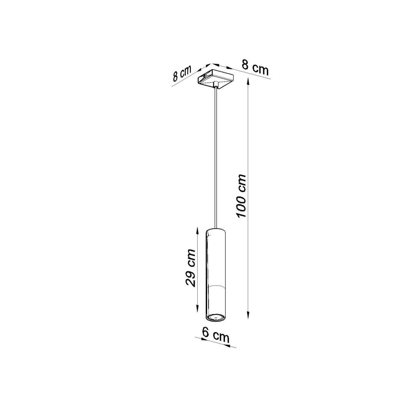 Lampa Wisząca Loopez 1 Czarny/Miedziany SL.0946 Sollux