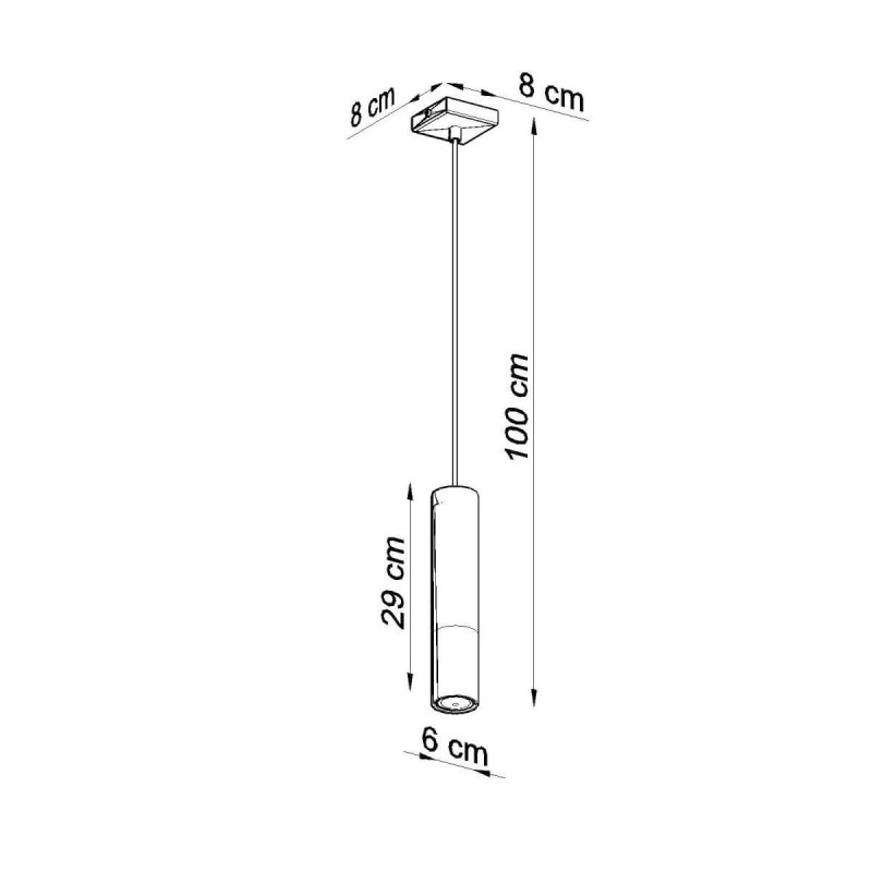 Lampa Wisząca Loopez 1 Czarny/Miedziany SL.0946 Sollux