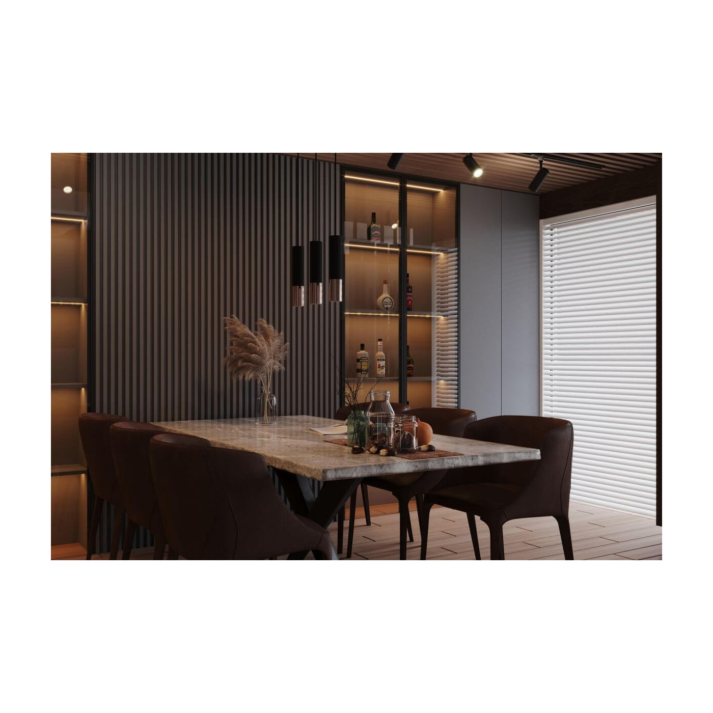 Lampa Wisząca Loopez 3L Czarny/Miedziany SL.0948 Sollux