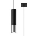Lampa Wisząca Loopez 1 Czarny/Chrom SL.0940 Sollux