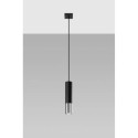 Lampa Wisząca Loopez 1 Czarny/Chrom SL.0940 Sollux