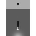 Lampa Wisząca Loopez 1 Czarny/Chrom SL.0940 Sollux