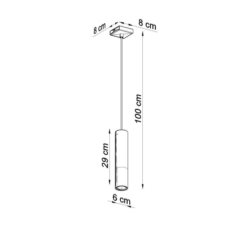 Lampa Wisząca Loopez 1 Czarny/Chrom SL.0940 Sollux