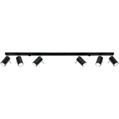 Plafon Ring 6L Czarny SL.0334 Sollux