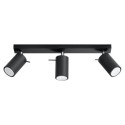 Plafon Ring 3 Czarny SL.0093 Sollux