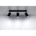 Plafon Ring 3 Czarny SL.0093 Sollux