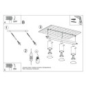 Plafon Ring 3 Czarny SL.0093 Sollux