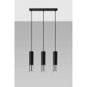 Lampa Wisząca Loopez 3L Czarny/Chrom SL.0942 Sollux