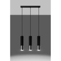 Lampa Wisząca Loopez 3L Czarny/Chrom SL.0942 Sollux