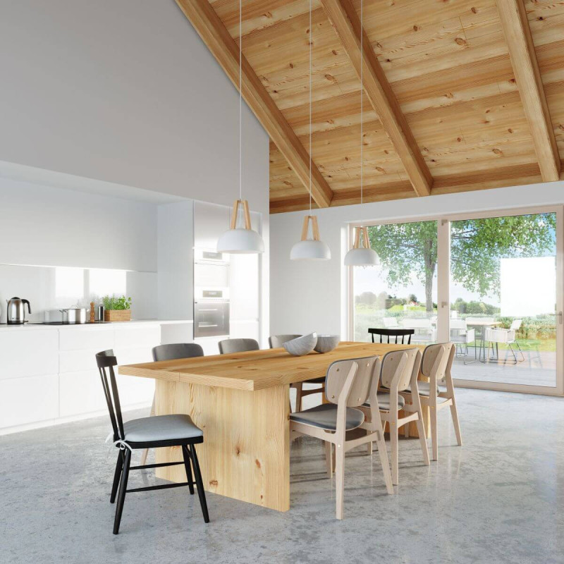 Lampa Wisząca Casco Biały Naturalne Drewno SL.0388 Sollux