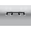 Plafon RING 4L Czarny SL.0332 Sollux
