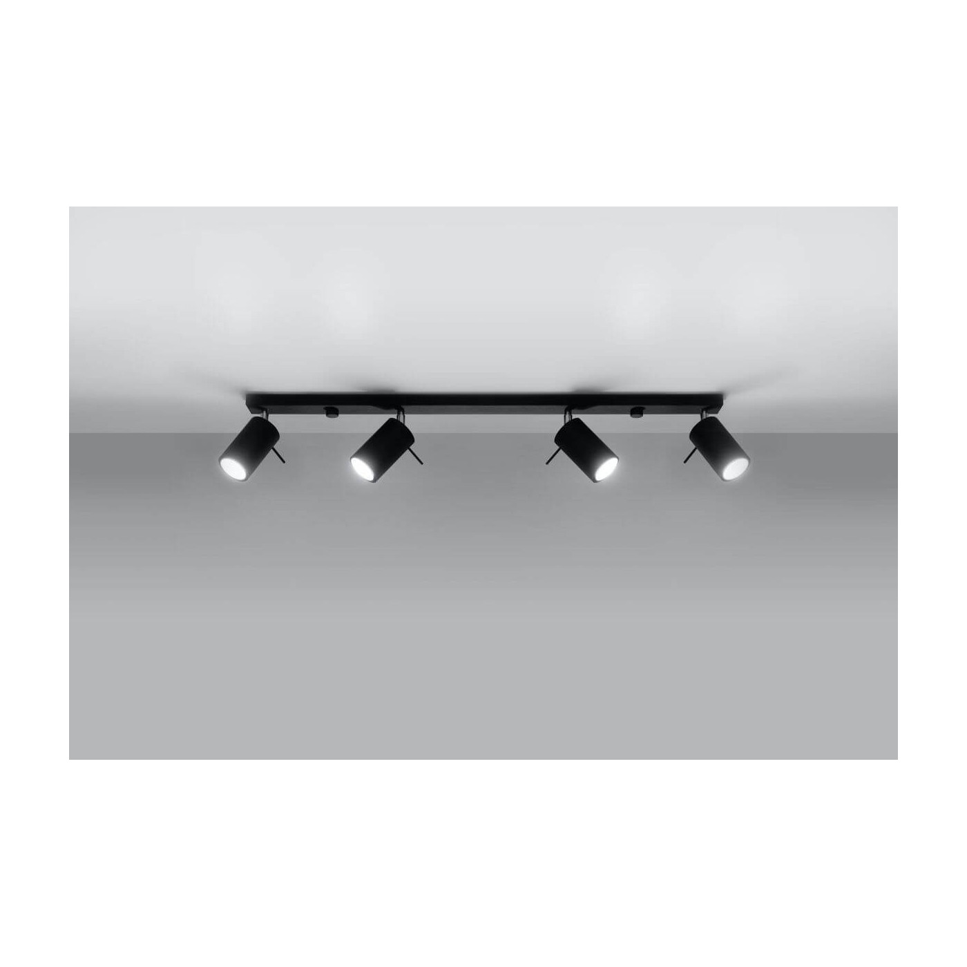 Plafon RING 4L Czarny SL.0332 Sollux