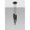 Lampa Wisząca Loopez 3P Czarny/Chrom SL.0943 Sollux