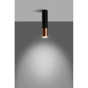 Plafon Loopez Czarny Miedź SL.0945 Sollux