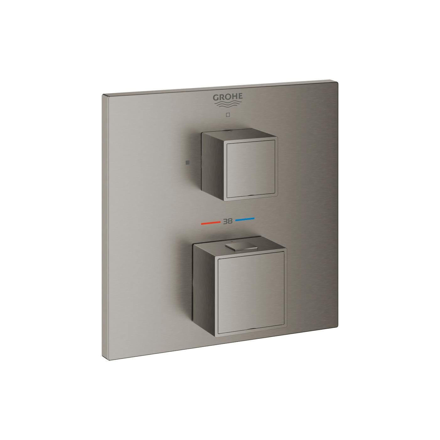 Bateria Termostatyczna Do Obsługi Jednego Wyjścia Wody Grohtherm Cube Brushed Hard Graphite 24153AL0 Grohe