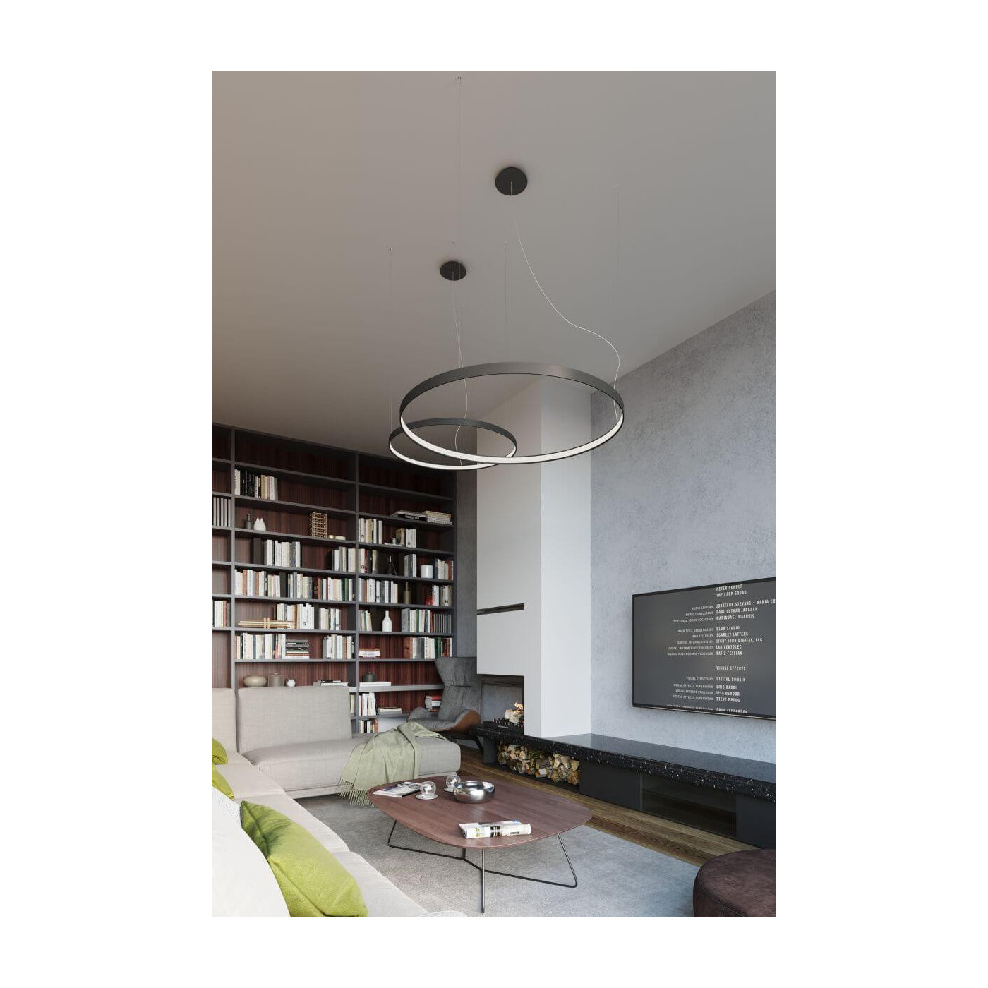 Żyrandol Rio 78 Czarny LED 4000K TH.110 Sollux