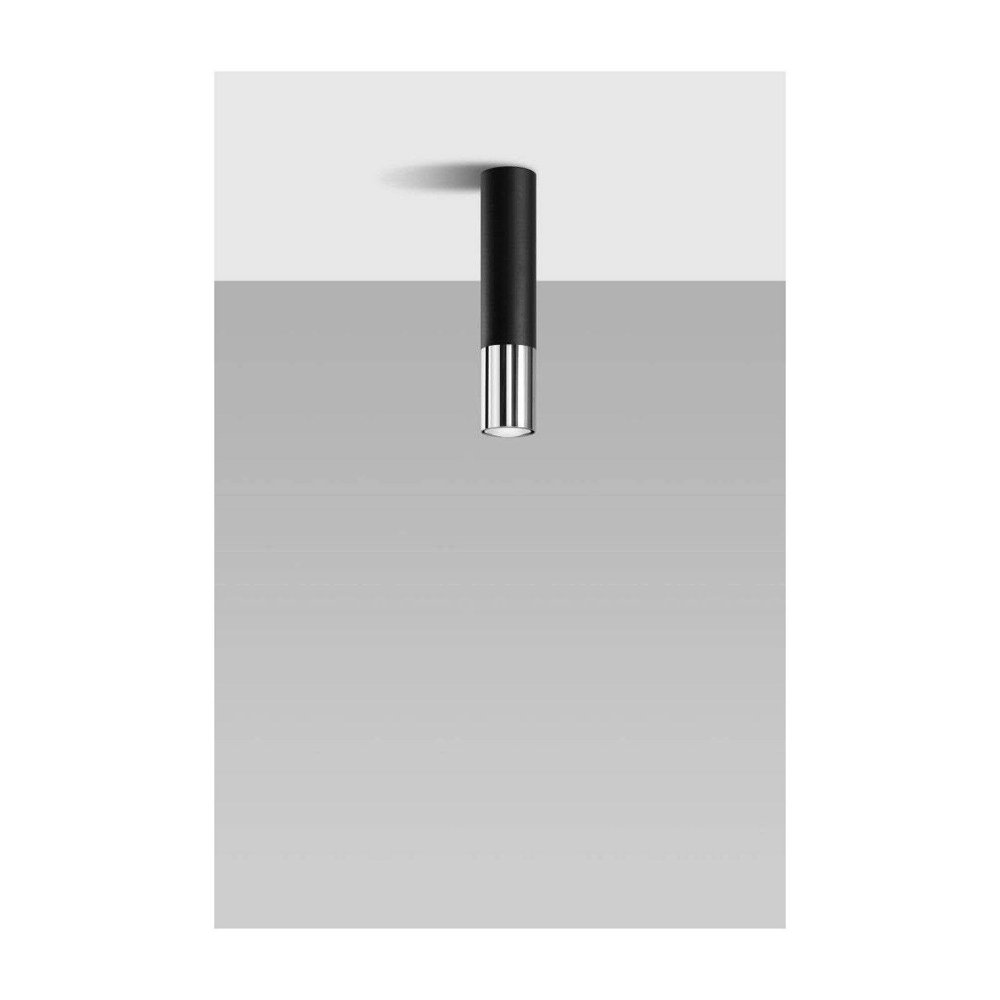 Plafon Loopez Czarny/Chrom SL.0939 Sollux