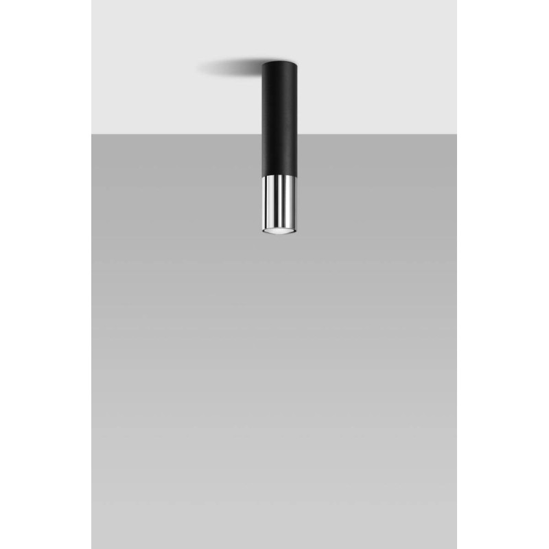 Plafon Loopez Czarny/Chrom SL.0939 Sollux