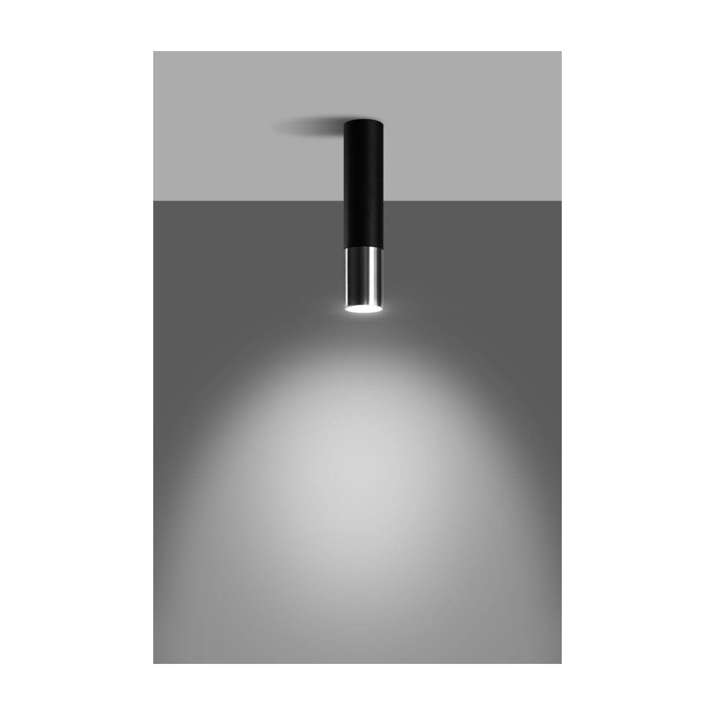 Plafon Loopez Czarny/Chrom SL.0939 Sollux