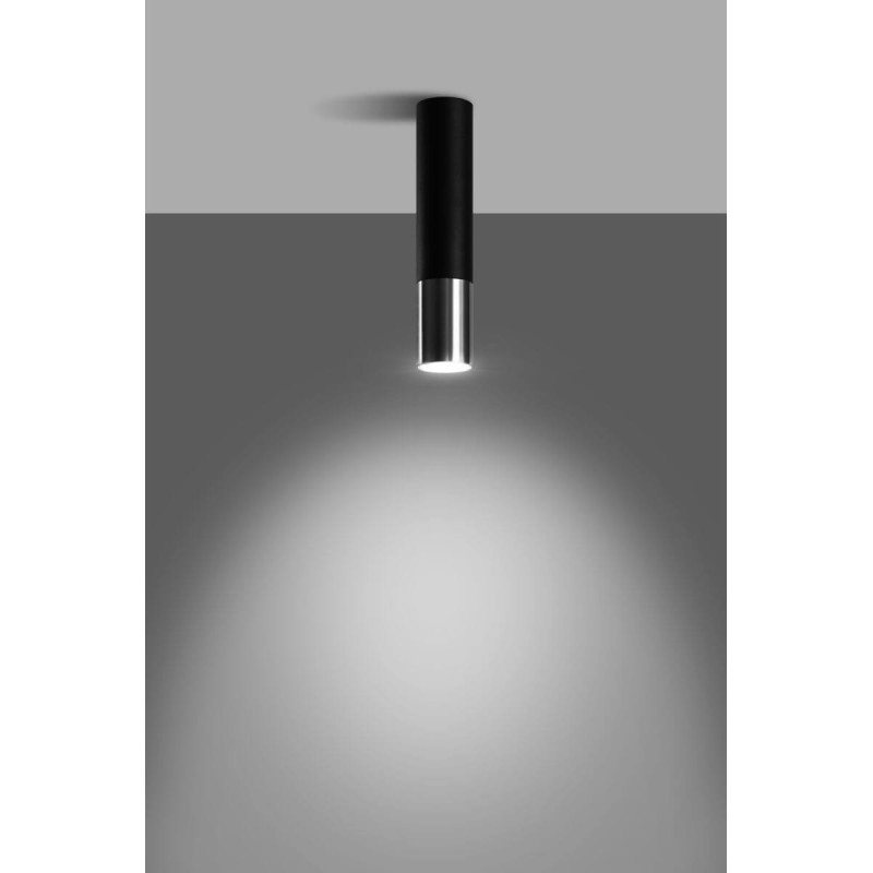 Plafon Loopez Czarny/Chrom SL.0939 Sollux