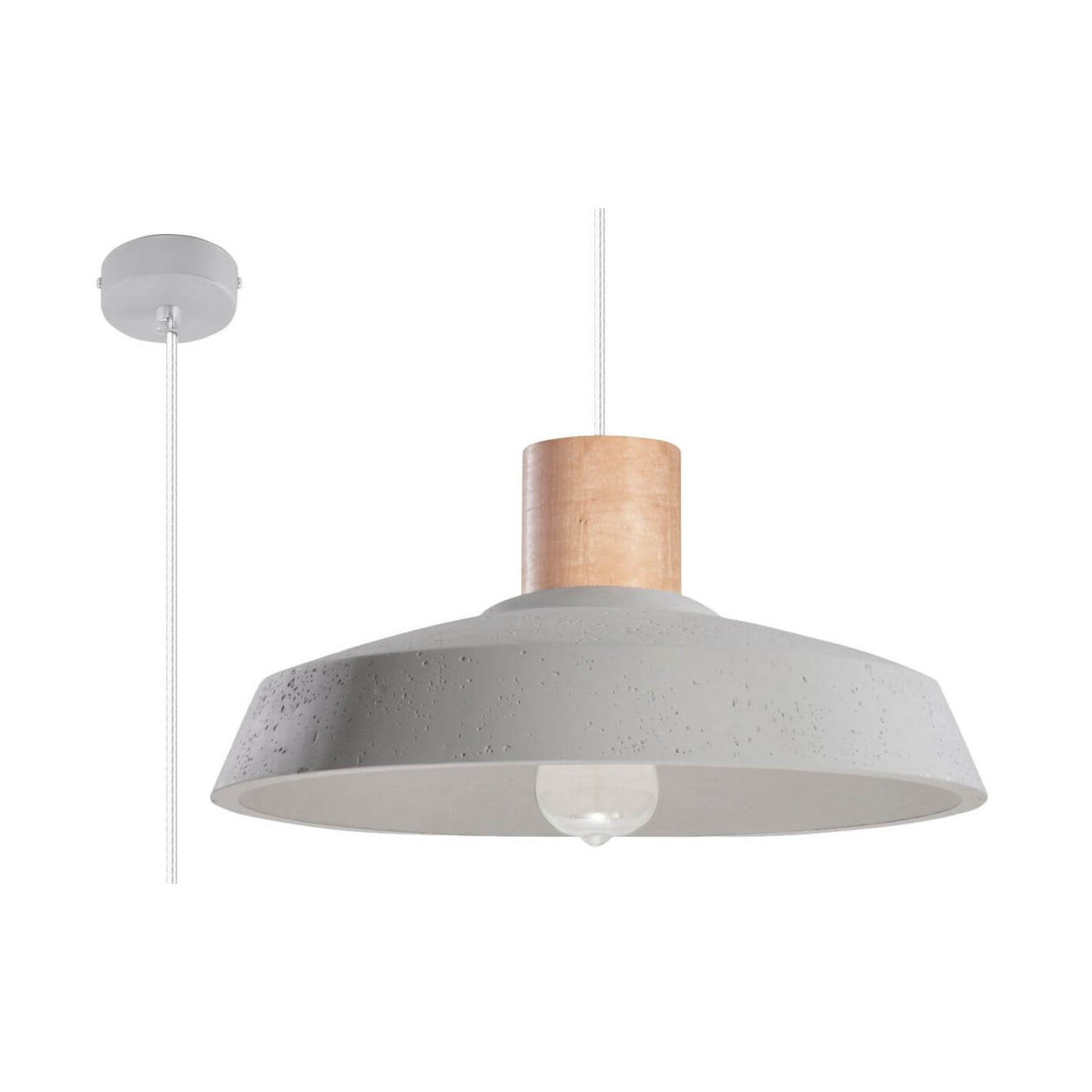 Lampa Wisząca Afra Szary SL.0282 Sollux