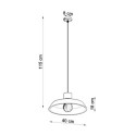 Lampa Wisząca Afra Szary SL.0282 Sollux