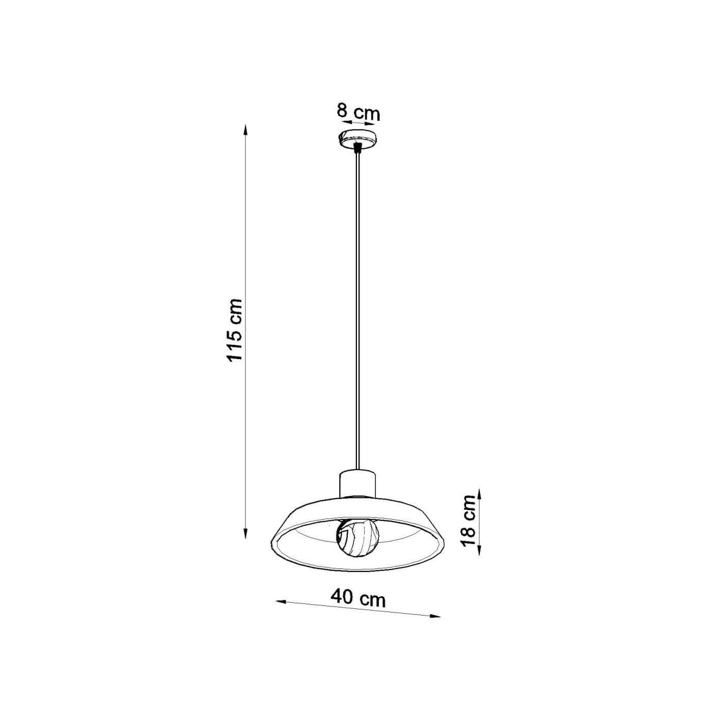 Lampa Wisząca Afra Szary SL.0282 Sollux