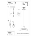Lampa Wisząca Afra Szary SL.0282 Sollux