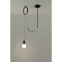 Lampa Wisząca Edison 1 Long Czarny SL.0369 Sollux