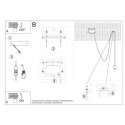 Lampa Wisząca Edison 1 Long Czarny SL.0369 Sollux