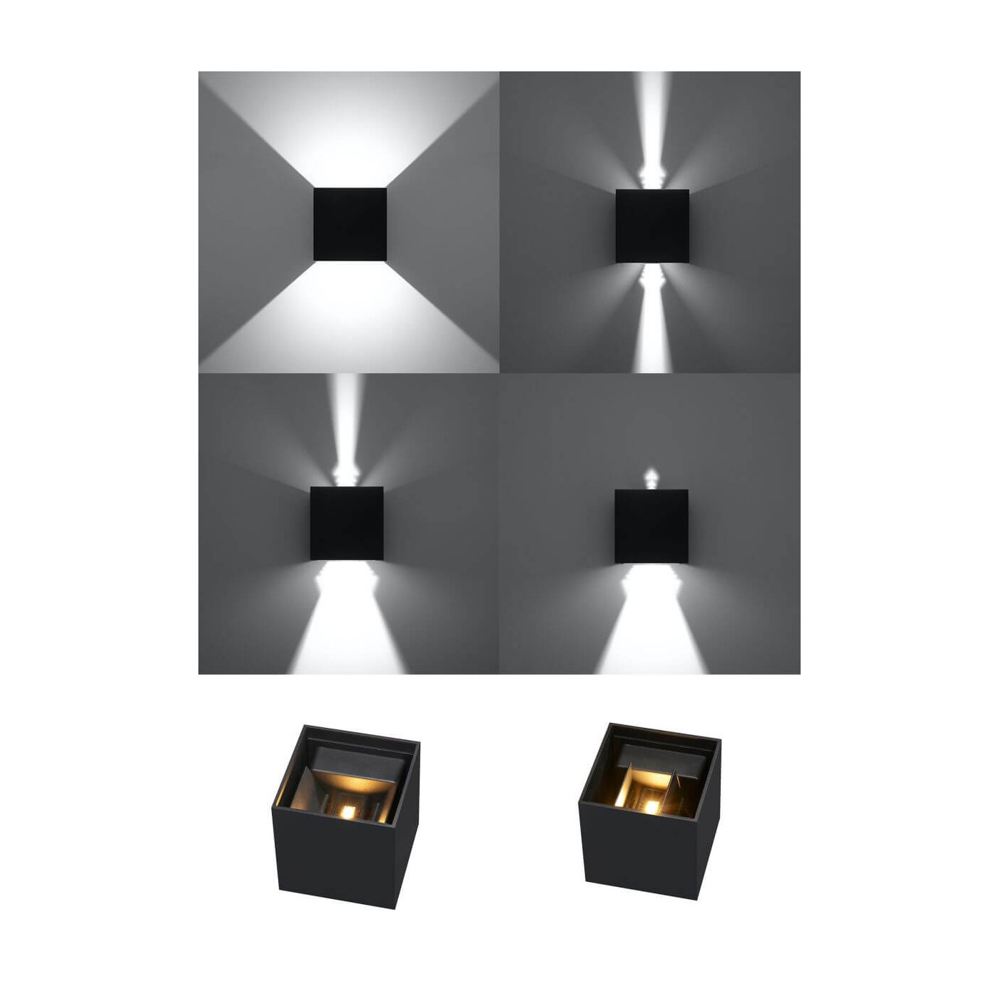 Kinkiet LUCA Czarny LED IP54 SL.0545 Sollux
